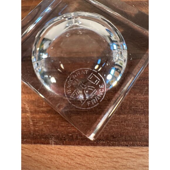 Baccarat Solid Blue Crystal Egg on Pedestal. - Picture 3 of 11